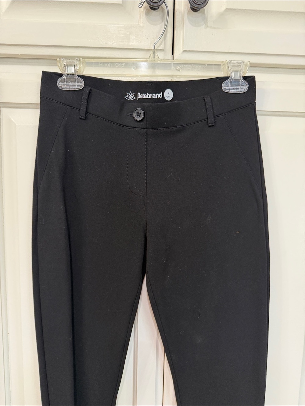 Betabrand Black Slim Ponte Trousers